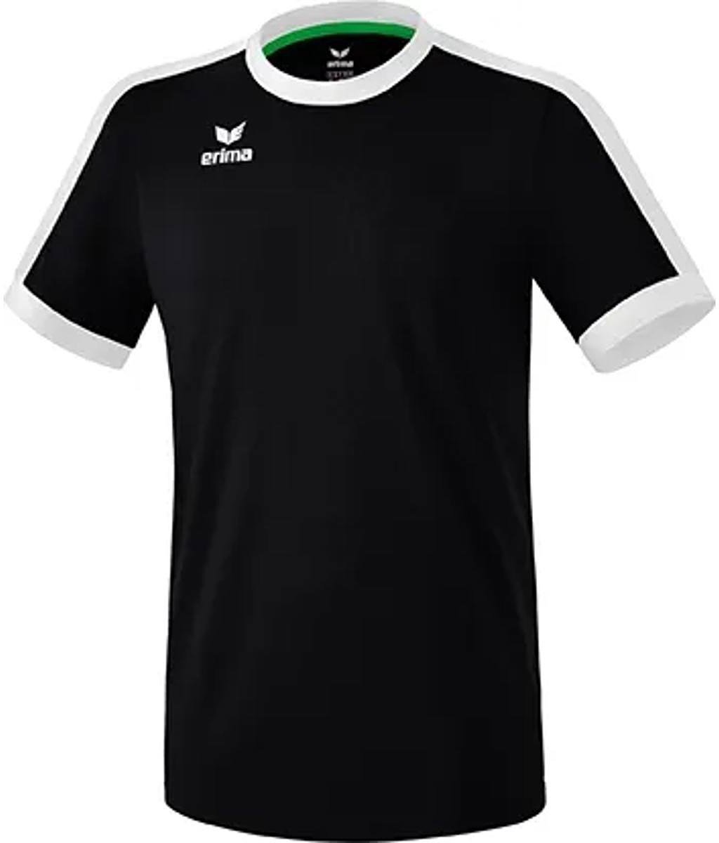 1024x1200-26 Erima Retro Star Shirt Korte Mouw Kinderen - Zwart / Wit | Maat: 116 - Afbeelding 1