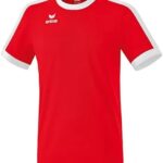 Erima Retro Star Shirt Korte Mouw Kinderen - Rood / Wit | Maat: 128