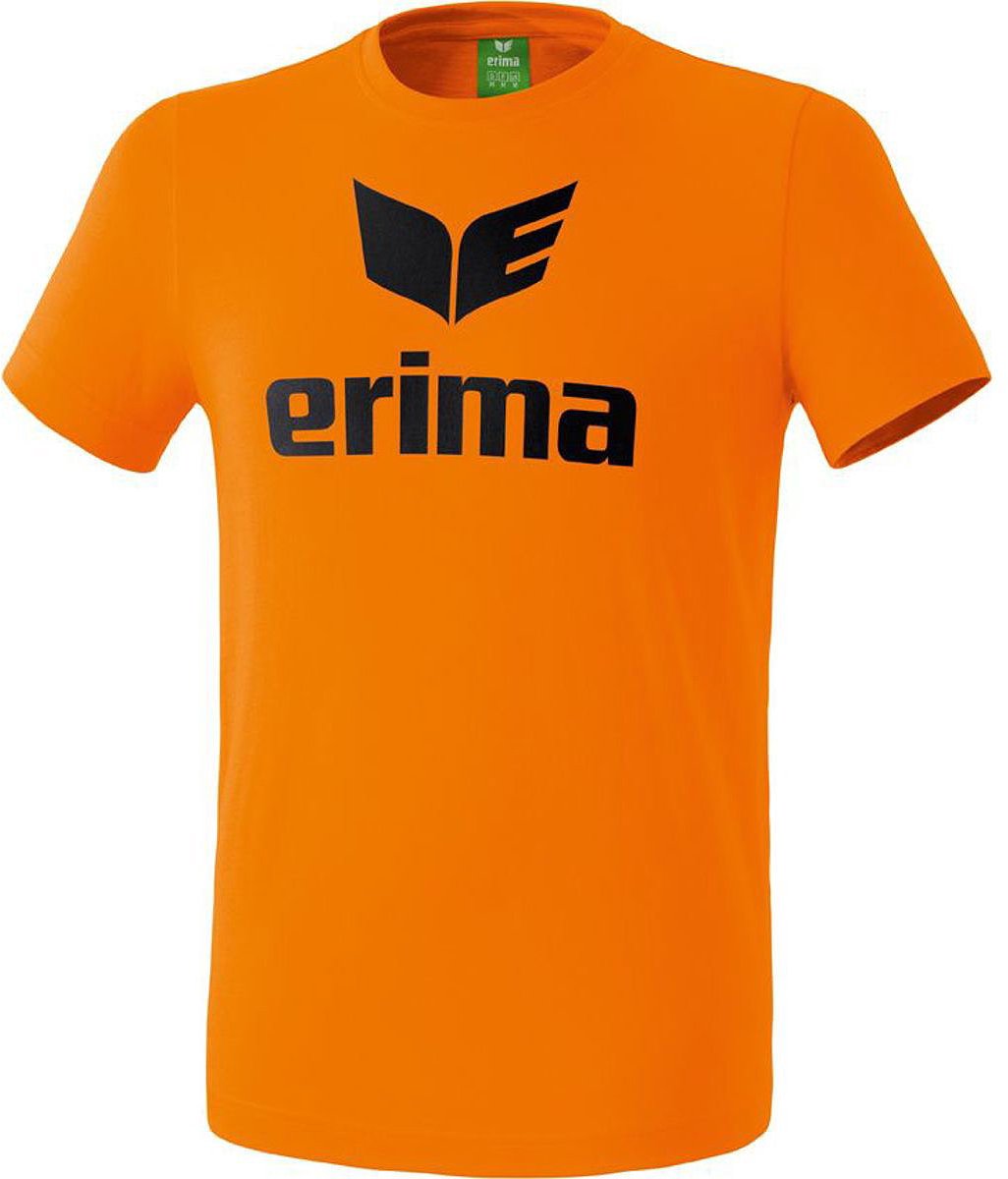 1026x1200-2 Erima Promo T-Shirt Heren - Oranje / Zwart | Maat: L - Afbeelding 1