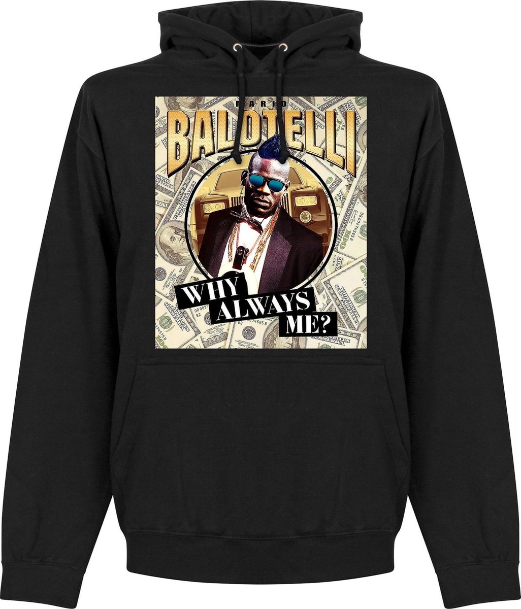 1026x1200-39 Mario Balotelli Public Enemy Hoodie - Zwart - XL - Afbeelding 1