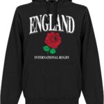 Engeland Rose International Rugby Hoodie - Zwart - XXL