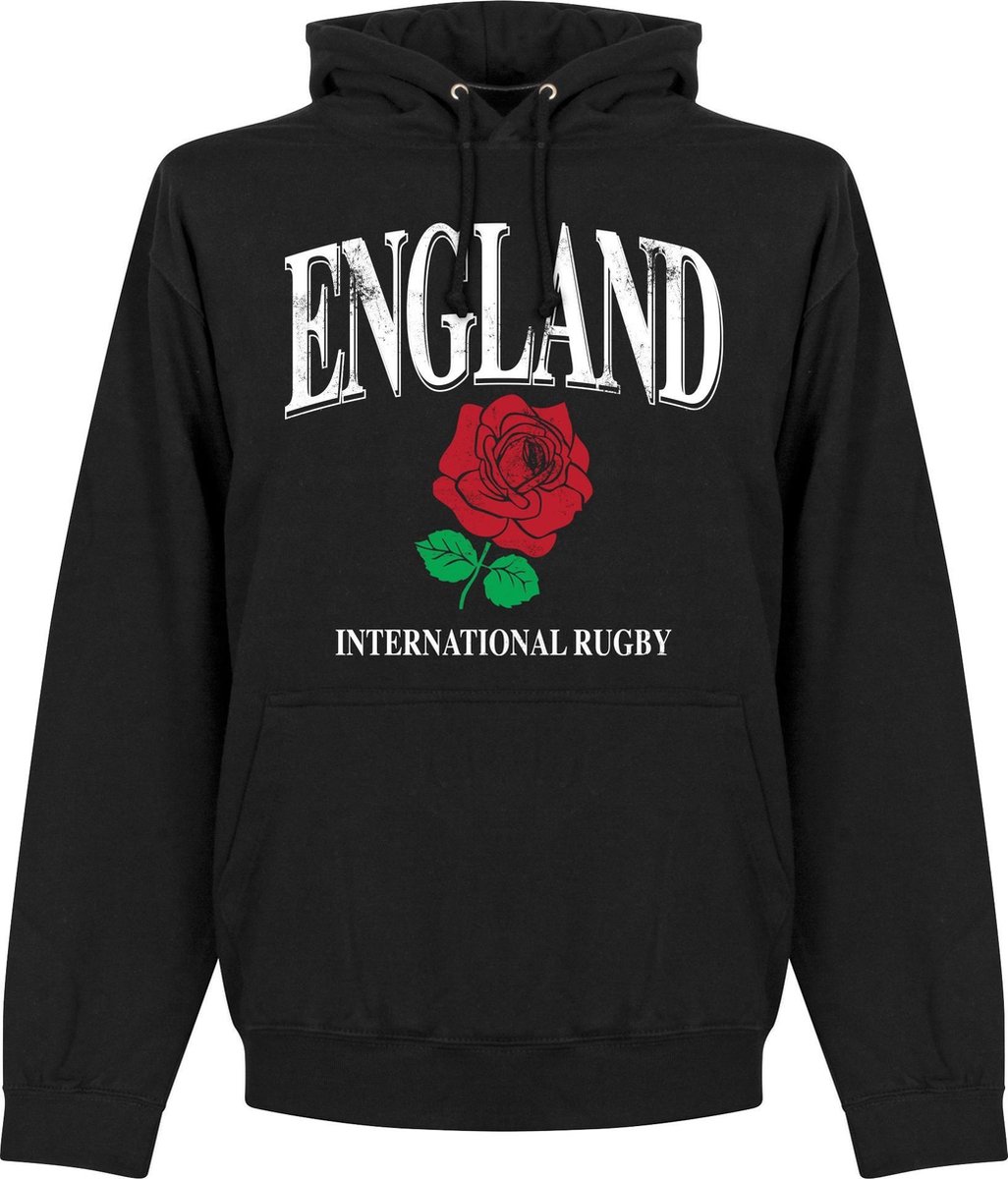1026x1200-44 Engeland Rose International Rugby Hoodie - Zwart - XXL - Afbeelding 1