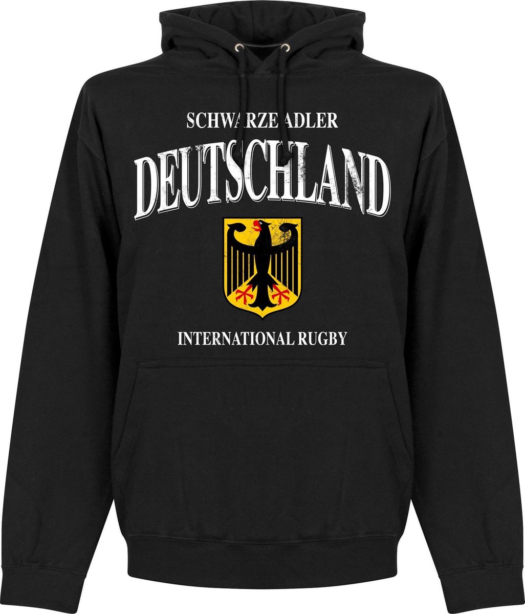 1026x1200-56 Duitsland Rugby Hoodie - Zwart - XXL - Afbeelding 1