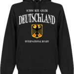 Duitsland Rugby Hoodie - Zwart  - M