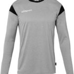 Uhlsport Squad 27 Voetbalshirt Lange Mouw Kinderen - Grijs / Zwart | Maat: 128