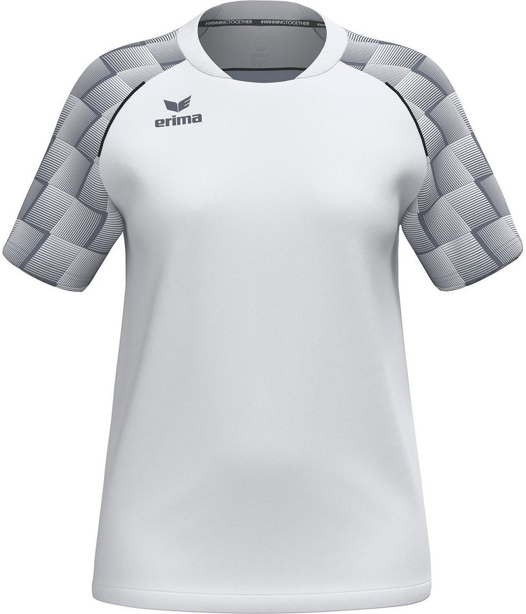 1028x1200-4 Erima Evo Star Shirt Korte Mouw Dames - Wit / Slate Grey | Maat: 34 - Afbeelding 1