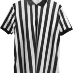 Referee Shirt met Gestreepte Kraag voor Basketbal en Voetbal - Professioneel Scheidsrechter Uniform, Maat L, Ademend en Comfortabel