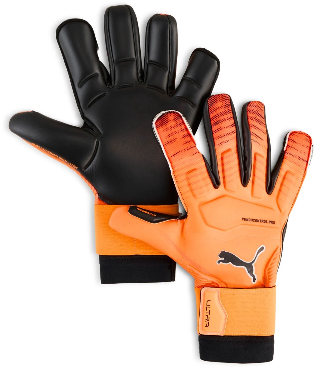 1030x1200-8 Puma Ultra Ultimate Hybrid Fluo Orange Fire Red Keepershandschoenen - Maat 9 - Afbeelding 1