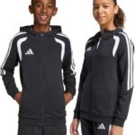 adidas Sweater Kinderen Tiro 26 League Sweat Full Zip Hoodie Zwart - Maat 140cm