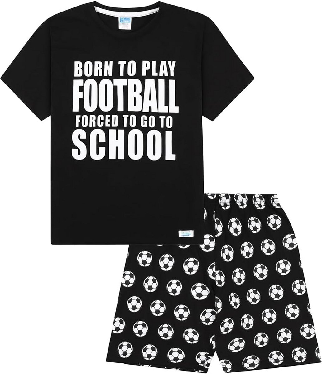 1033x1200-22 Korte Pyjamaset Jongens - Katoen Voetbal Print - Afbeelding 1