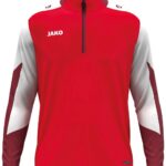 Jako Dynamic Ziptop Heren - Rood / Wit / Donkerrood | Maat: L