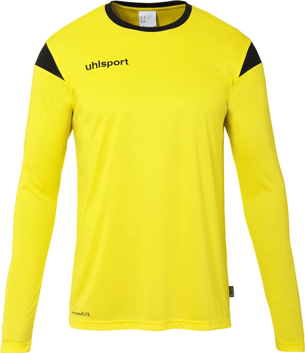 1035x1200-5 Uhlsport Squad 27 Voetbalshirt Lange Mouw Heren - Limoen / Zwart | Maat: 2XL - Afbeelding 1