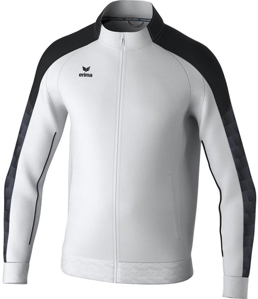 1036x1200-10 Erima Evo Star Trainingsjack Kinderen - Wit / Zwart | Maat: 116 - Afbeelding 1