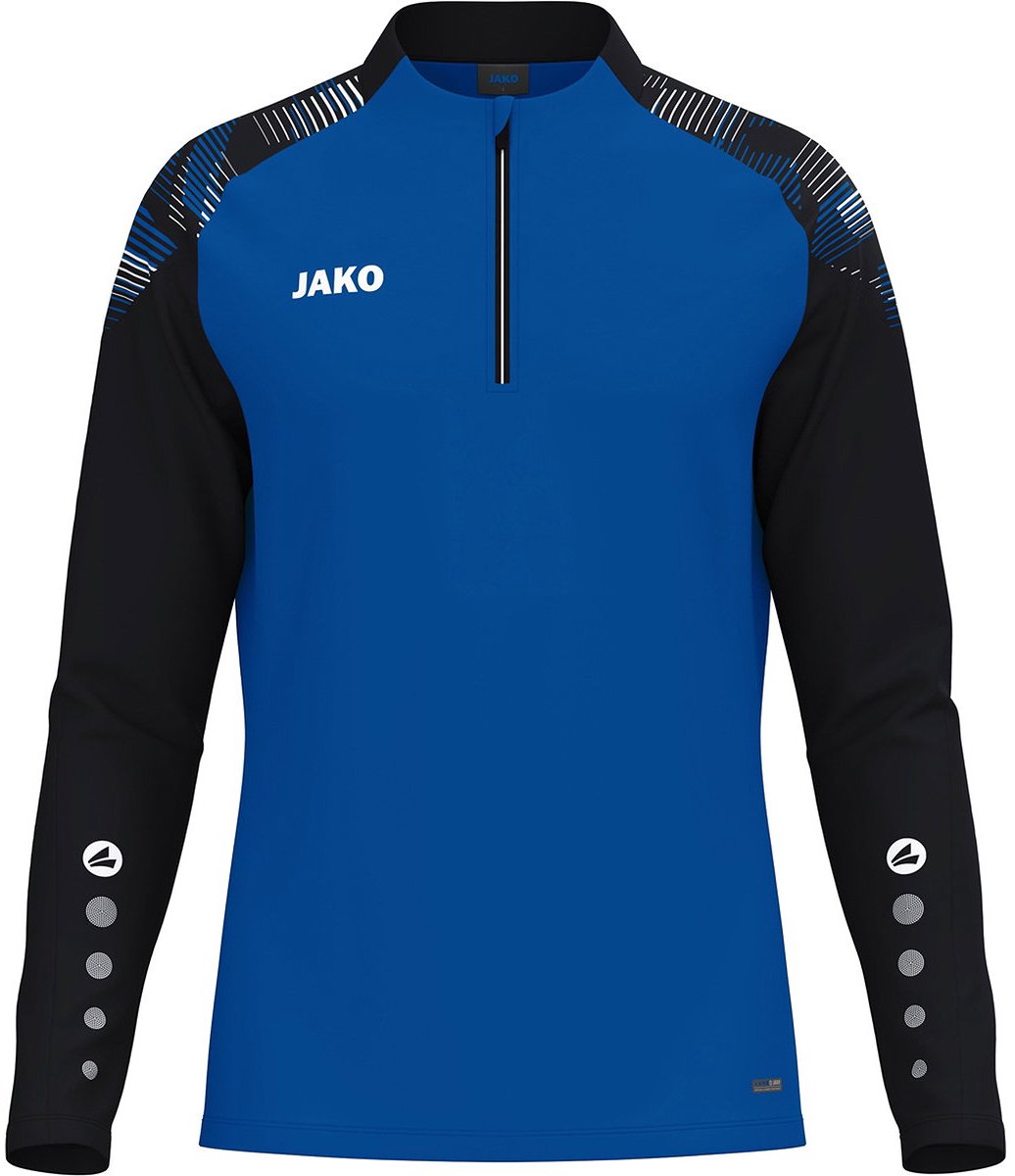 1036x1200-13 Jako Sonic Ziptop Kinderen - Royal / Zwart | Maat: 152 - Afbeelding 1