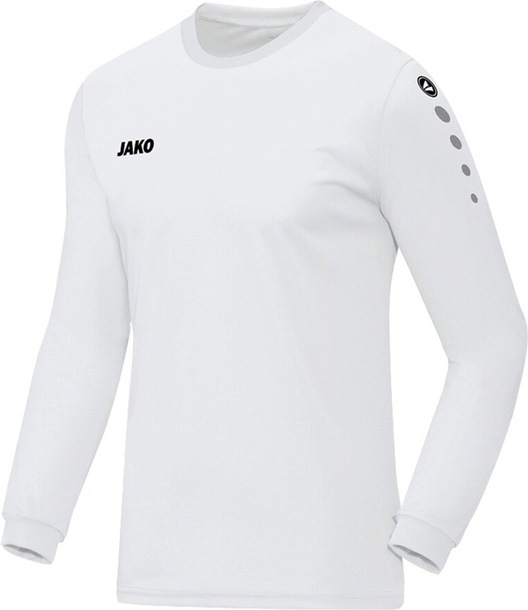 1040x1200-106 Jako - Jersey Team L/S Junior - Shirt Team LM - 164 - Wit - Afbeelding 1