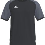Erima Wings Shirt Korte Mouw Heren - Zwart / Slate Grey | Maat: L