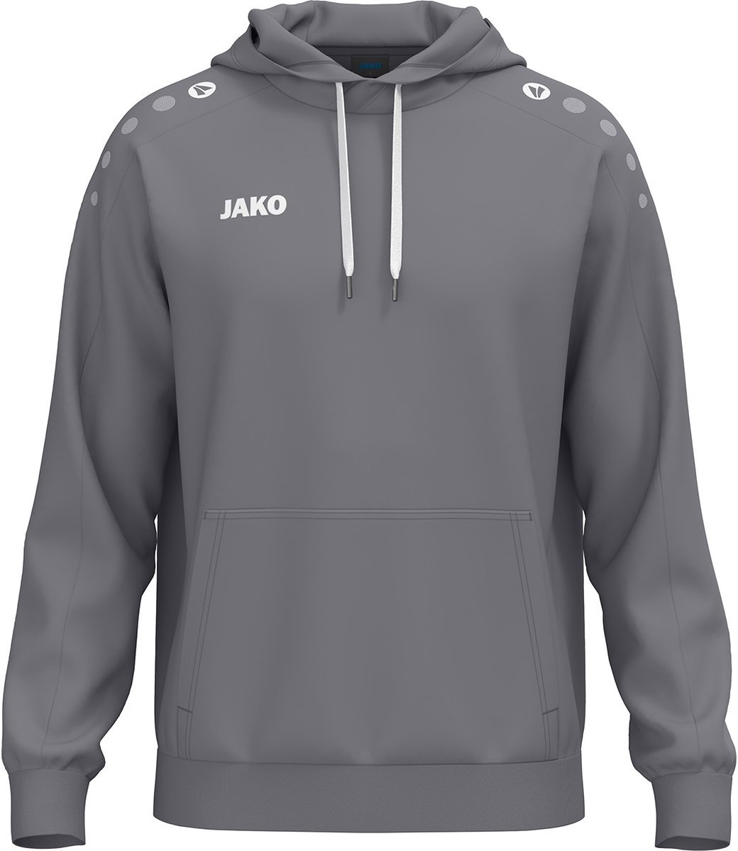 1040x1200-39 Jako One Sweater Met Kap Kinderen - Grijs | Maat: 128 - Afbeelding 1
