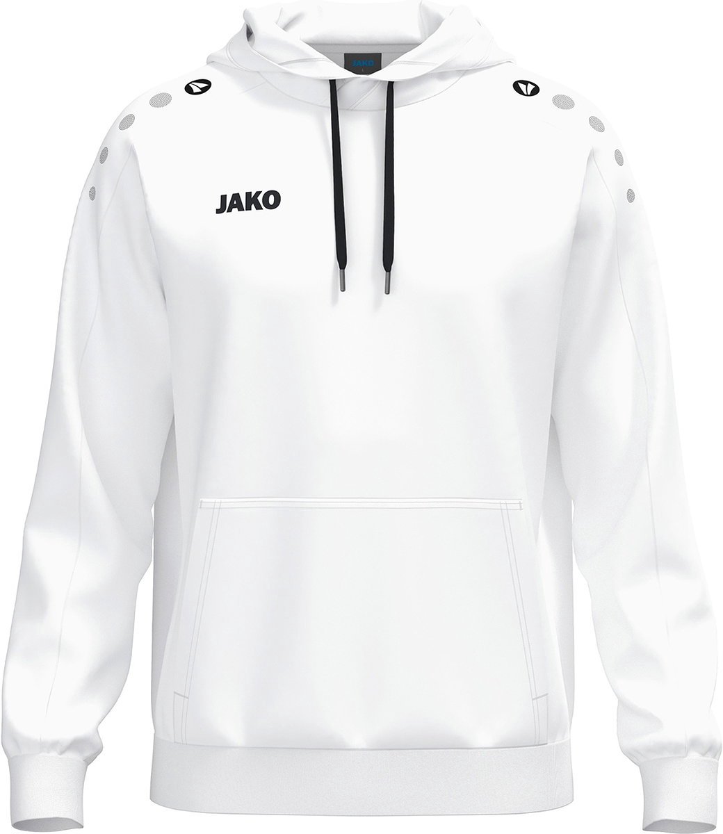 1040x1200-54 Jako One Sweater Met Kap Kinderen - Wit | Maat: 140 - Afbeelding 1