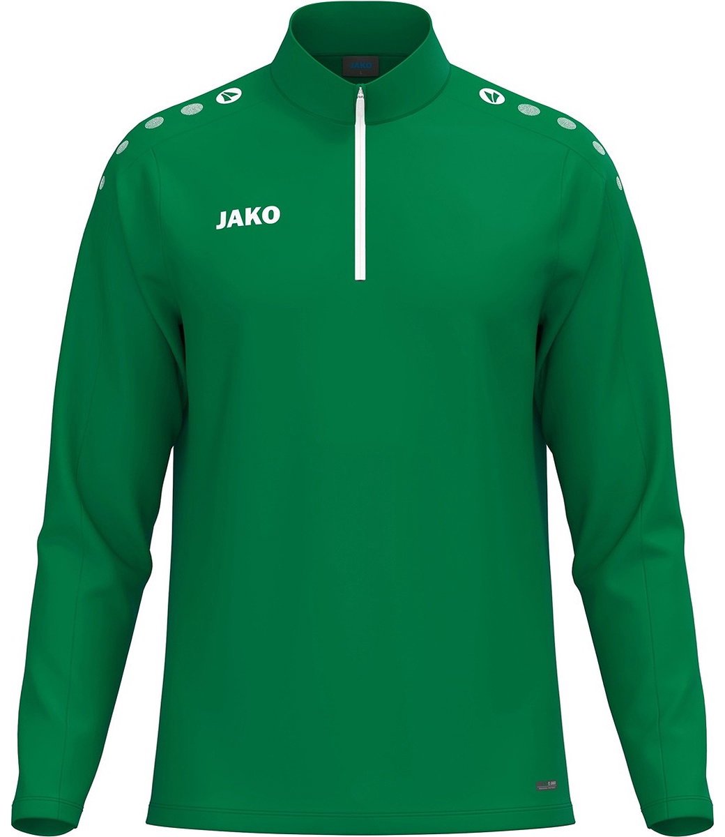 1040x1200-8 Jako One Ziptop Heren - Sportgroen | Maat: L - Afbeelding 1