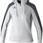 Erima Evo Star Trainingsjack Met Capuchon Dames - Wit / Zwart | Maat: 44