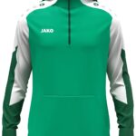 Jako Dynamic Hooded Half Zip Heren - Groen / Wit / Donkergroen | Maat: M