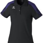 Erima Evo Star Polo Dames - Zwart / Violet | Maat: 44