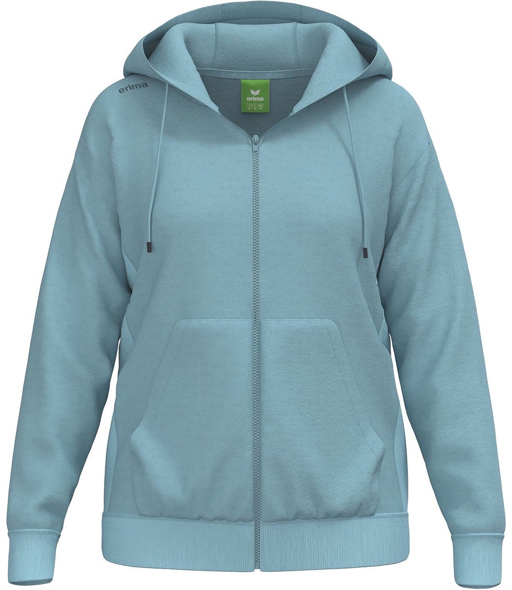 1041x1200-52 Erima Ts Sweatjack Met Capuchon Dames - Smoke Blue | Maat: 46 - Afbeelding 1