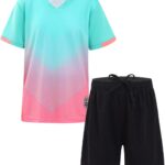 Sportset voor Jongens Trainingspak T-shirt en Korte Broek Basketbal Voetbalkleding