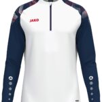 Jako Sonic Ziptop Heren - Wit / Marine / Rood | Maat: XL