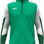 Jako Dynamic Ziptop Kinderen - Groen / Wit / Donkergroen | Maat: 164
