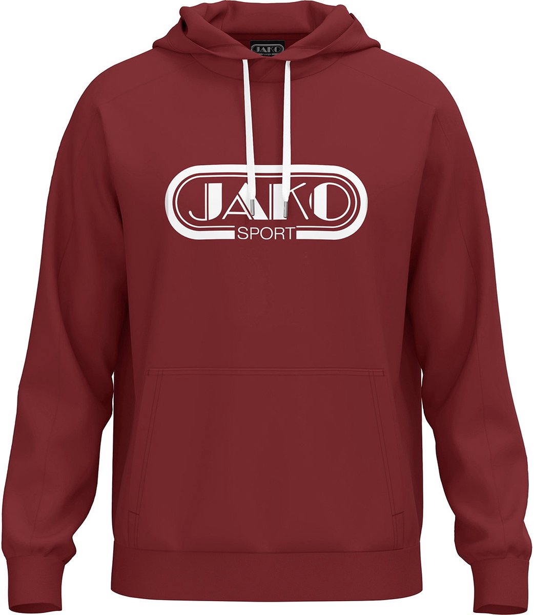 1042x1200-175 Jako Promo Sweater Met Kap Kinderen - Robijnrood | Maat: 128 - Afbeelding 1