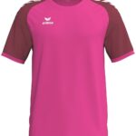 Erima Wings Shirt Korte Mouw Kinderen - Pink Glo / Bordeaux | Maat: 152
