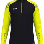 Jako Sonic Ziptop Heren - Zwart / Fluogeel | Maat: M