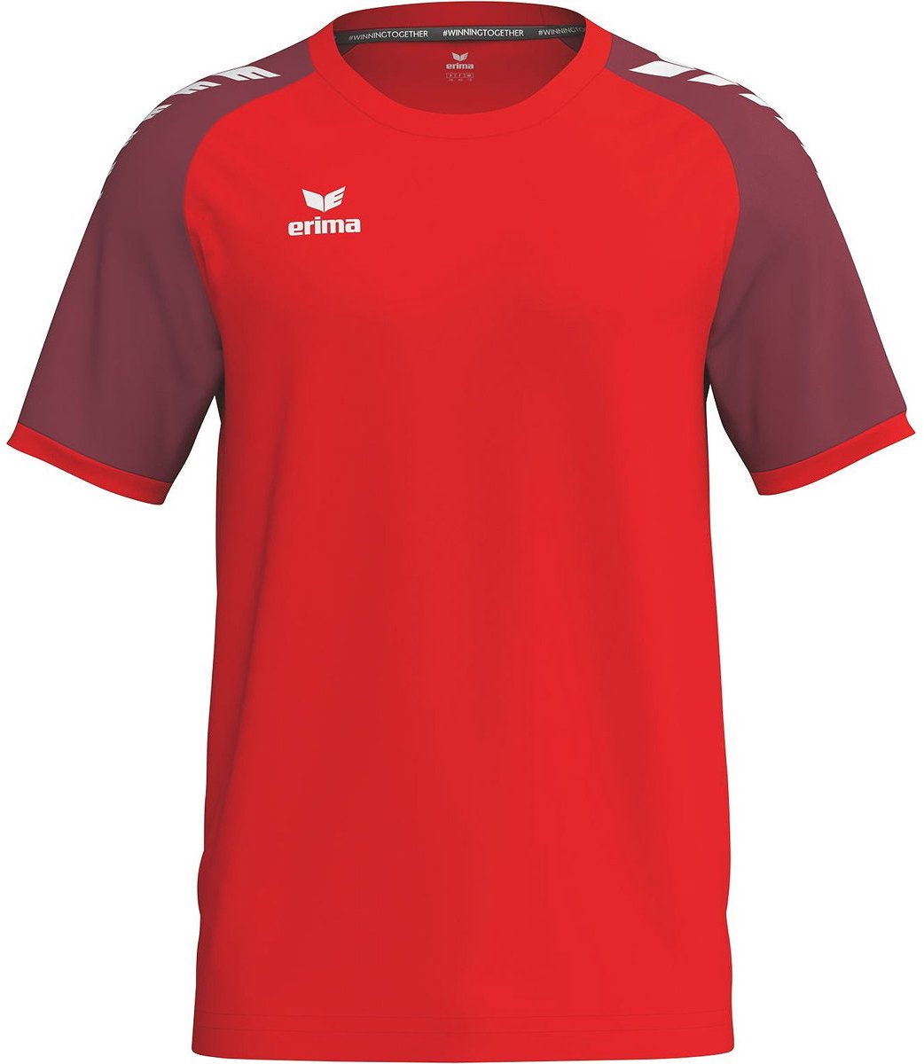 1042x1200-218 Erima Wings Shirt Korte Mouw Heren - Rood | Maat: M - Afbeelding 1