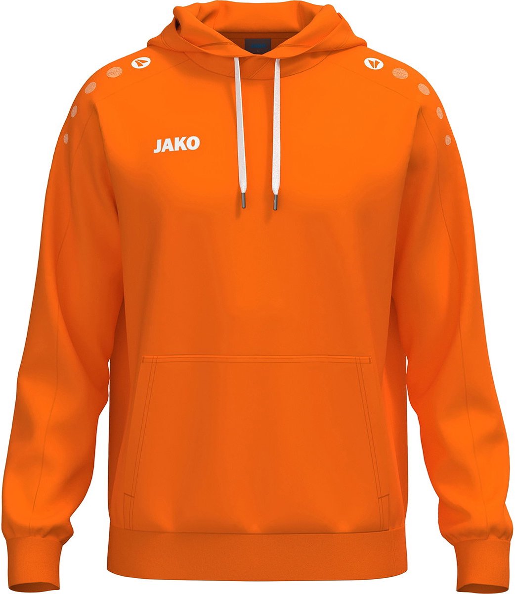 1042x1200-251 Jako One Sweater Met Kap Heren - Fluo Oranje | Maat: S - Afbeelding 1