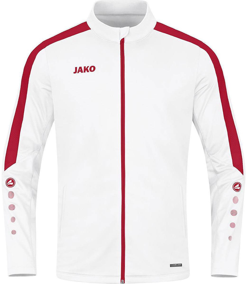 1042x1200-66 Jako Power Polyestervest Heren - Wit / Rood | Maat: L - Afbeelding 1