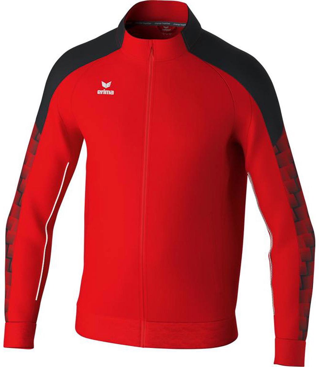 1042x1200-70 Erima Evo Star Trainingsjack Kinderen - Rood / Zwart | Maat: 116 - Afbeelding 1