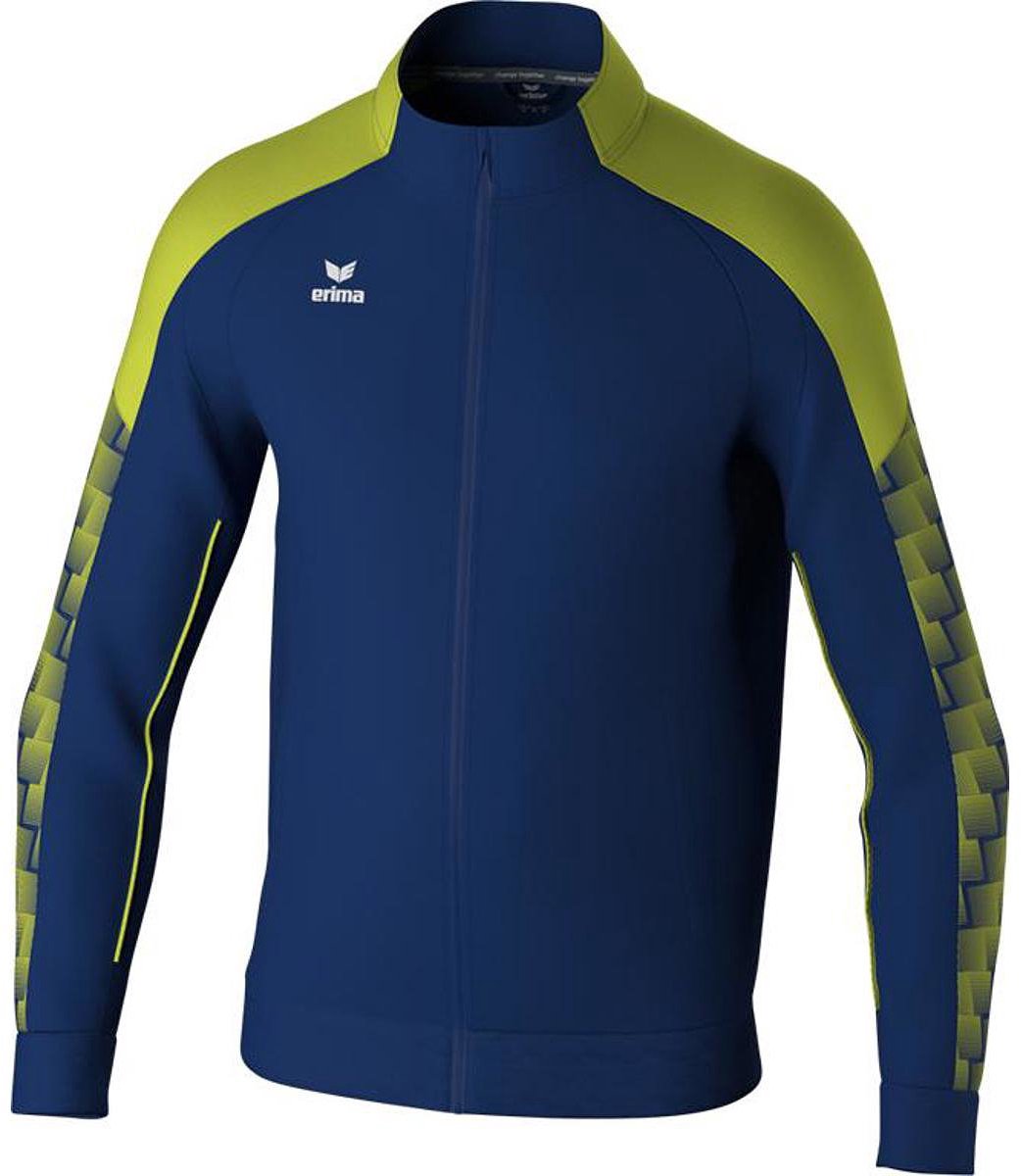 1042x1200-72 Erima Evo Star Trainingsjack Kinderen - Marine / Lime | Maat: 152 - Afbeelding 1