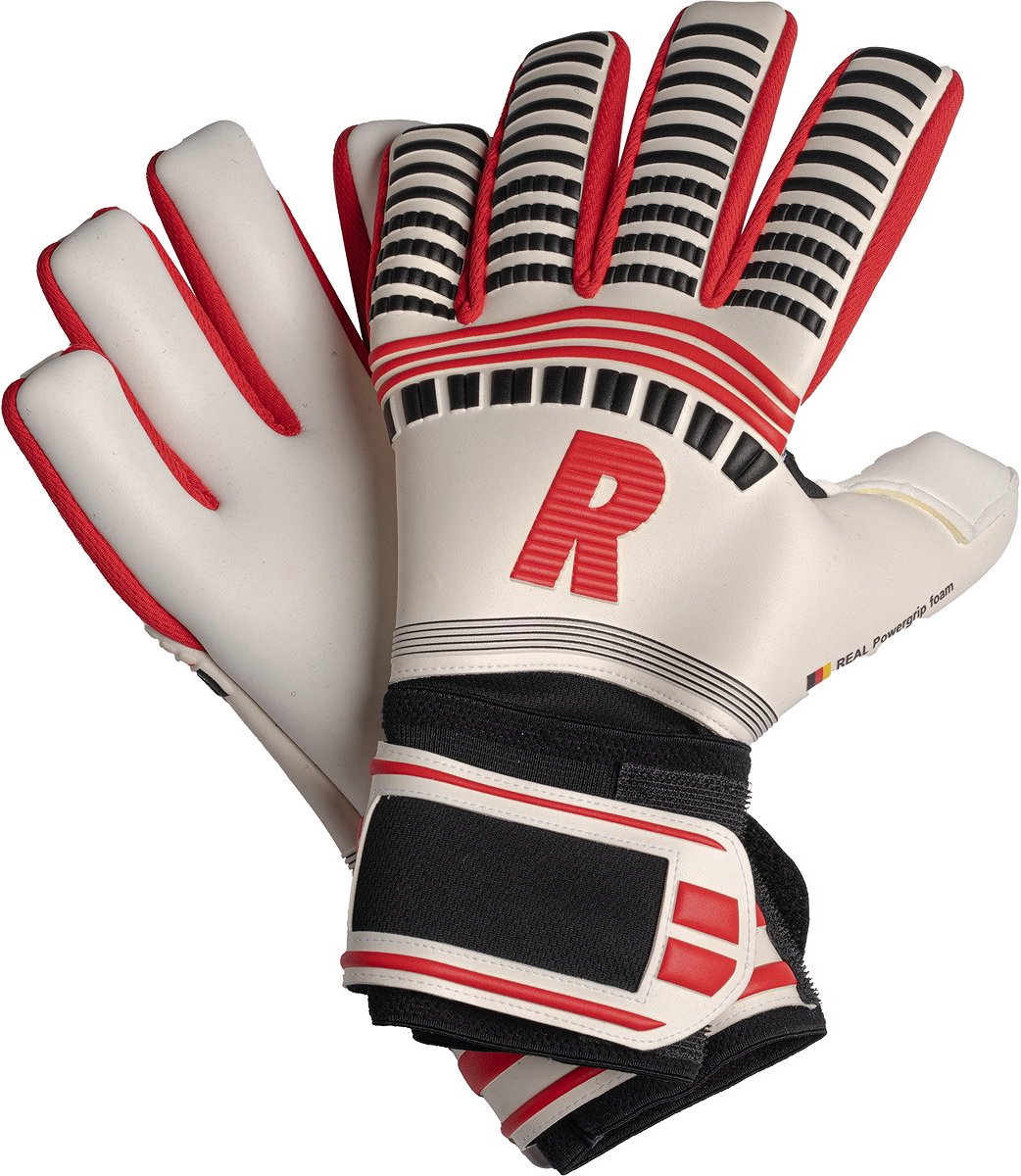1042x1200-93 Real Power Keepershandschoenen - Wit / Zwart / Rood | Maat: 9,5 - Afbeelding 1