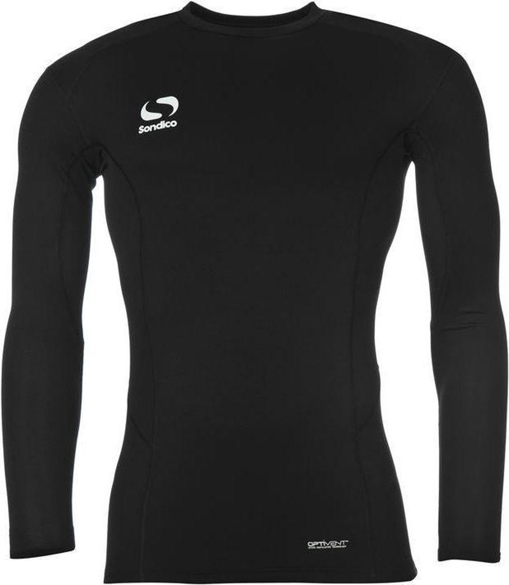 1044x1200-8 Sondico ondershirt Lange mouw - Jongens - Black - 128 - Afbeelding 1
