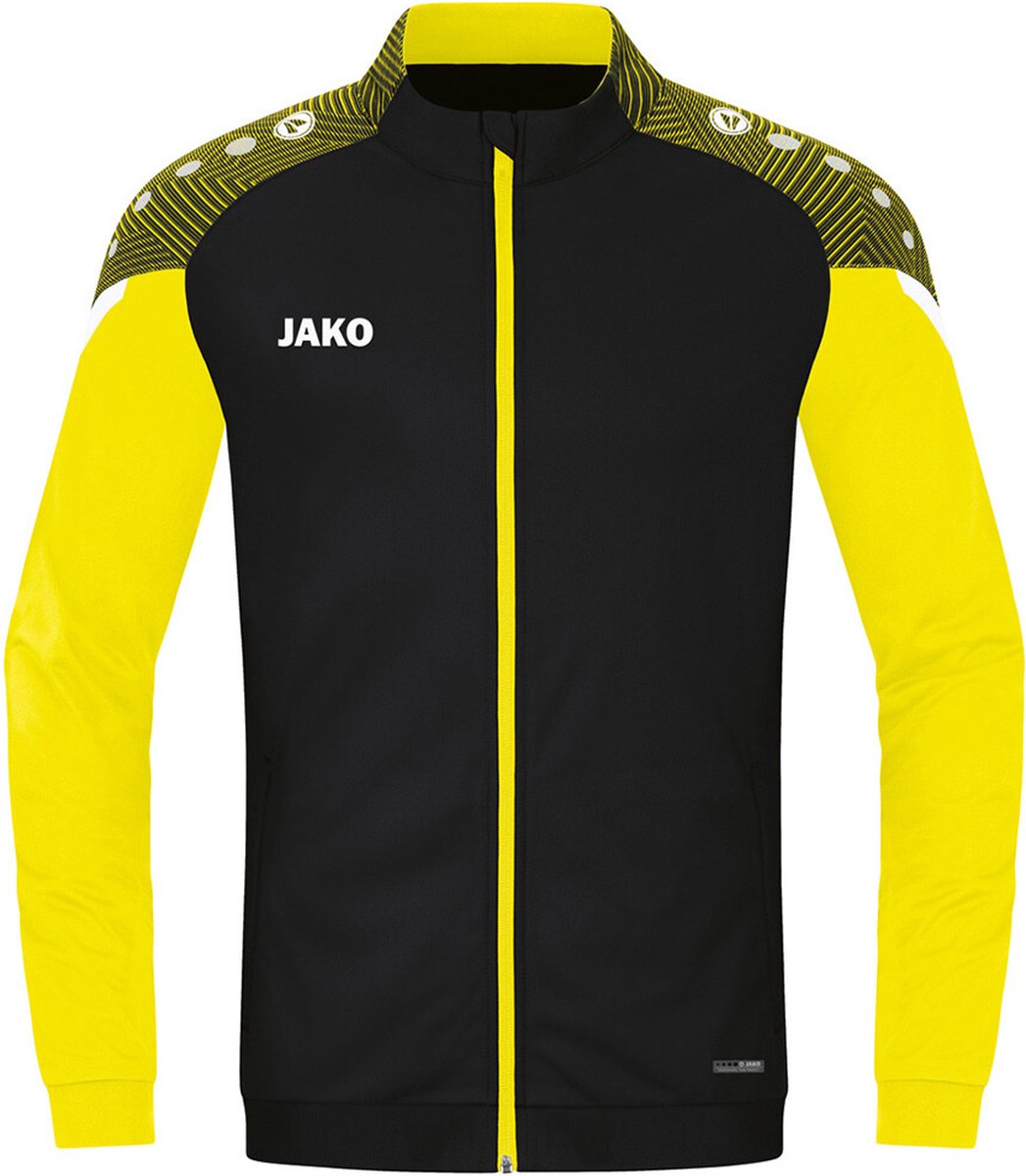 1047x1200 Jako Performance Polyestervest Kinderen - Zwart / Zachtgeel | Maat: 164 - Afbeelding 1