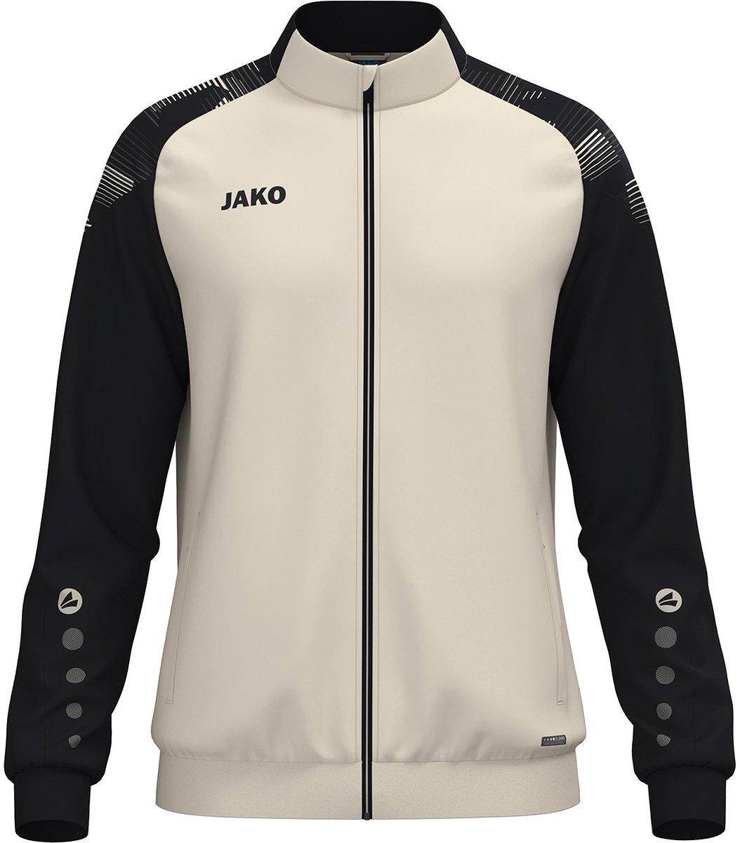 1054x1200-15 Jako Sonic Polyestervest Kinderen - Off White / Zwart | Maat: 128 - Afbeelding 1