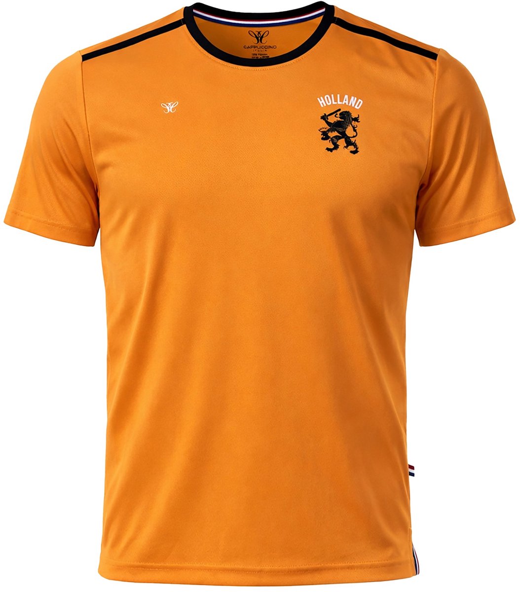 1054x1200-17 Cappuccino Italia - Heren Sportshirts Oranje Leeuwen WK2026 - Oranje - Maat L - Afbeelding 1