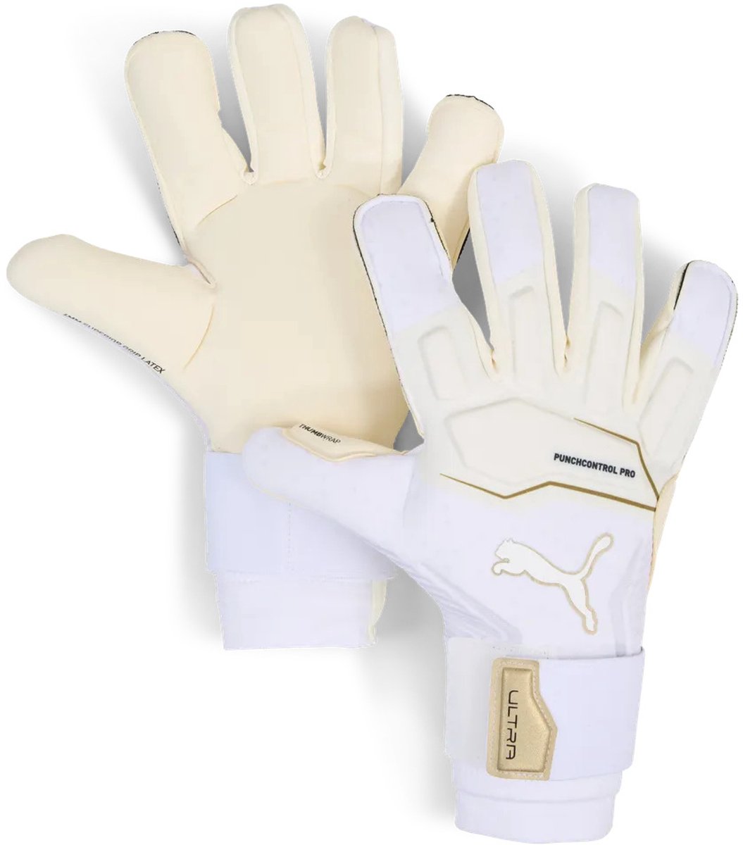1055x1200-6 Puma Ultra Ultimate Hybrid White Gold Keepershandschoenen - Maat 8.5 - Afbeelding 1
