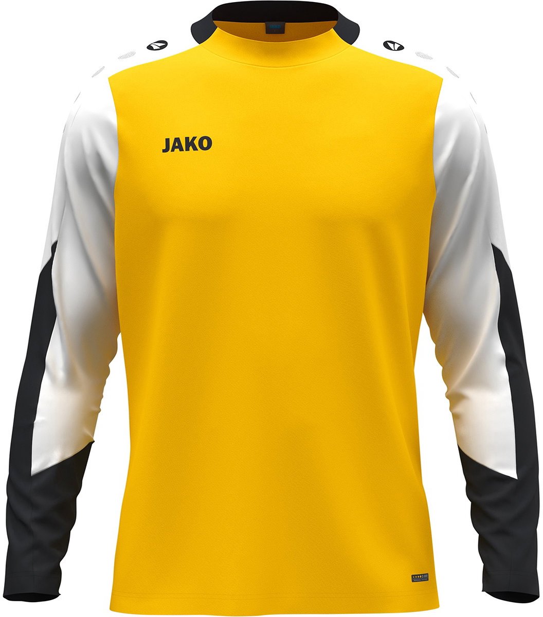 1056x1200-20 Jako Dynamic Longsleeve Kinderen - Geel / Wit / Zwart | Maat: 128 - Afbeelding 1