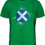 Heren T-shirt Schotse Vlag Stijl Voetbal Wedstrijd Shirt