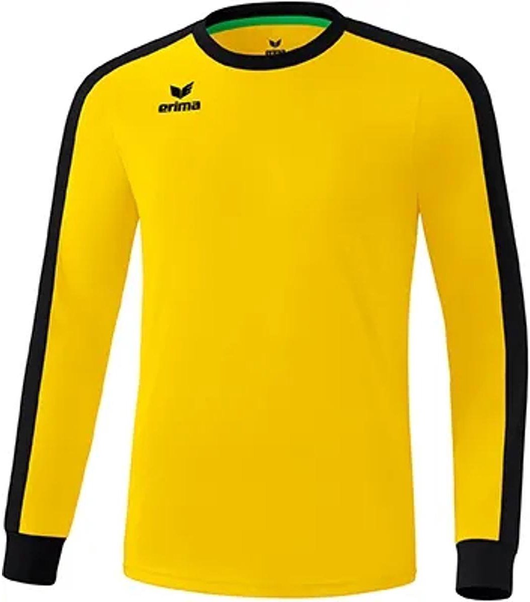 1058x1200-7 Erima Retro Star Voetbalshirt Lange Mouw Heren - Geel / Zwart | Maat: S - Afbeelding 1