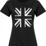 Glasto Banksy Union Dames T-Shirt - Zwart - M