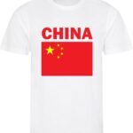 China - T-shirt Wit - Voetbalshirt - Maat: 146/152 (L) - 11-12 jaar - Landen shirts