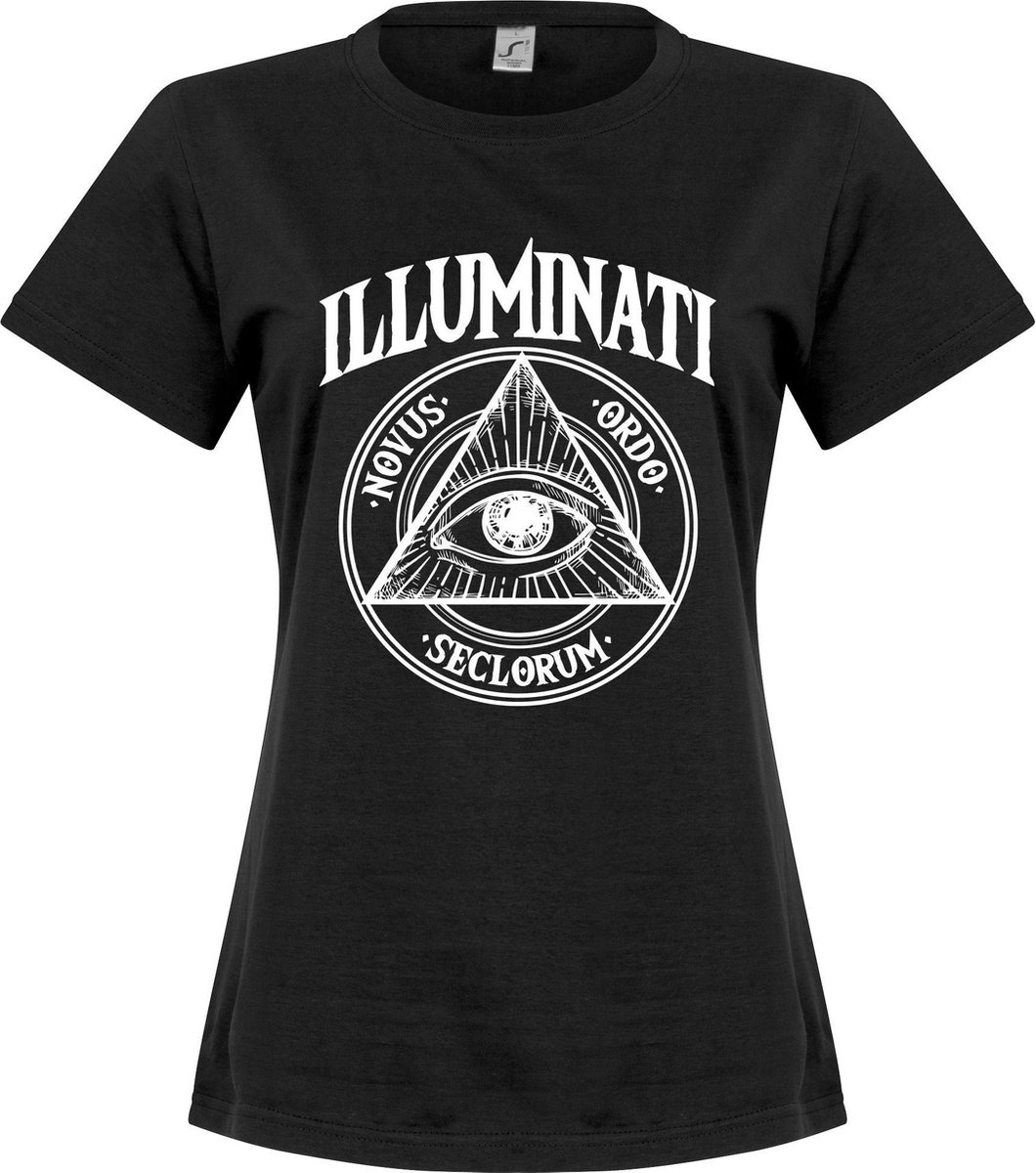 1060x1200-110 Illuminati Womens T-Shirt - Zwart - L - Afbeelding 1